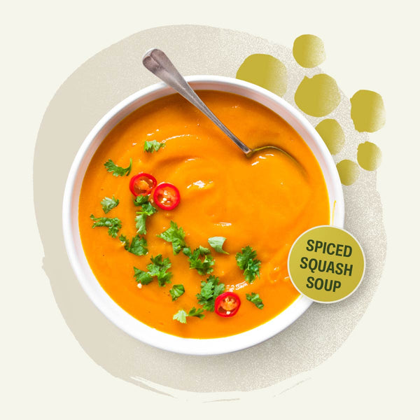 Bowl of vegan Spiced Squash Soup