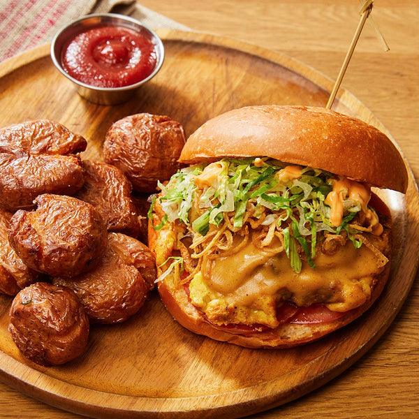 protein rich breakfast sandwich at Cafe Gratitude
